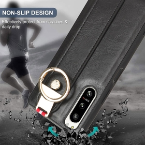 Para <span class=keywords><strong>Sony</strong></span> <span class=keywords><strong>Xperia</strong></span> 5 IV / 5III / 10IV / 10III /<span class=keywords><strong>1IV</strong></span> /1III pulsera TPU PU cuero contraportada funda de teléfono con soporte para correa de muñeca - Product Image 6