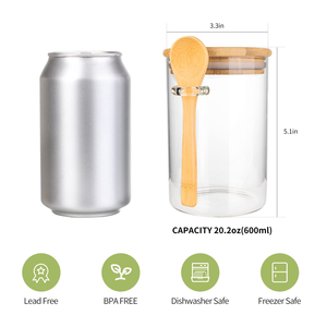 Wholesale Borosilicate Food <b>Containers</b> Cylinder High Borosilicate Heat Resistant <b>Glass</b> Storage Jar With Bamboo Lid - Product Image 3