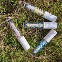 Étiquette privée personnalisée, transparente, anti-adhésif, hydratant, paillettes de fleurs, rouge à lèvres pour enfants, vente en gros,