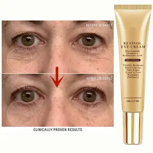 Anti-Aging-Retinol-Augen creme mit Kollagen Niacin amid Vitamin C Hyaluron säure Reduziert sichtbar Augenringe der Augenringe