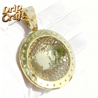Collar con Colgante de Jesús y la Iglesia Mística, Chapado en Oro de 18K con Incrustaciones de Circonio, Estilo Hip-Hop, Personalizado, para Hombre y Mujer