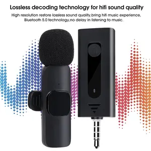K35 yaka yaka mikrofonu kamera hoparlör Smartphone için 3.5mm yönlü kondenser mikrofon, Youtube için kayıt mikrofon