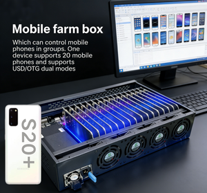 Granja de Celulares Android Mobile Farming Box S9, Equipo de Gestión Multidispositivo Integrado para Placas Base de Celulares, <span class=keywords><strong>64GB</strong></span> RAM - Product Image 1
