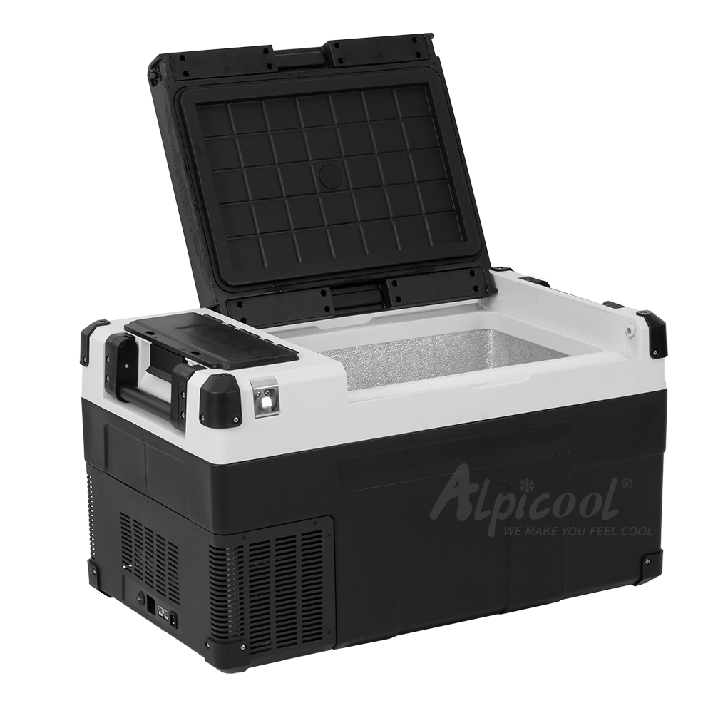 Холодильные морозильные камеры Alpicool E60 на солнечной батарее, 12 В, 24 В постоянного тока, компрессор, автомобильный холодильник с дополнительной батареей, Солнечная зарядная панель