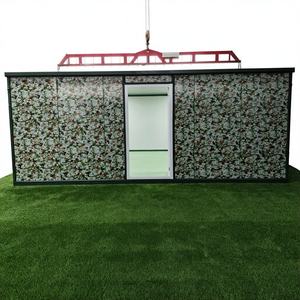 Portable 2 chambres conteneur extensible maison chaude petite villa préfabriquée en acier léger pour appartement hôtel utiliser panneau sandwich - Product Image 1