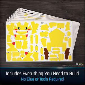 Kit de modèle en papier 3D Pokémon <span class=keywords><strong>Pikachu</strong></span> 4D Build, 20 pièces, cadeau, 12 ans et plus, fabriqué en Chine - Product Image 3