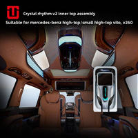 Kit d'éclairage d'ambiance dynamique RGB Crystal Rhythm V2 pour toit de voiture, 12V 36W, compatible avec Mercedes Benz V260 Vito