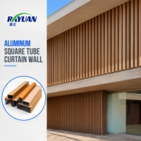 Profilé en aluminium en forme de U pour façade de bâtiment, structure de pare-soleil pour mur extérieur pour projets de complexes commerciaux