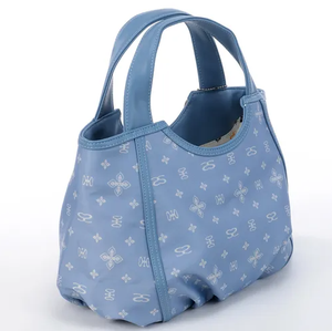 Bolso de mano estilo Y2K para mujer, bolso tote con estampado de monograma decorado con diamantes de imitación en forma de corazón, bolso ligero con asa superior de poliéster - Product Image 3