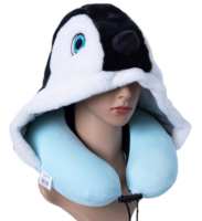 Oreiller de voyage ergonomique en mousse à mémoire de forme, écologique, portable, en forme de U, avec cordon de serrage réglable, pour la sieste au bureau, certifié OEM/ODM