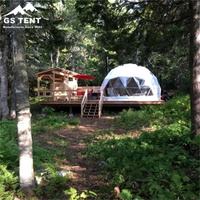 Tente de camping en plein air en PVC blanc de luxe de 8m Tente de dôme géodésique Geodome Hotel Glamping Dom