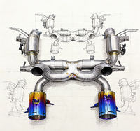 Knalpot Catback Valvetronic Stainless Steel Performa OEM untuk Ferrari SF90 3.9T V8 2019+ Supersport X-pipe Exhaust Muffler