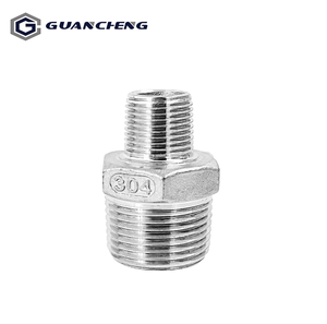 Raccord de tuyauterie réduit sans soudure forgé GC, personnalisé par l'usine OEM, haute pression PN16, raccord hexagonal mâle NPT 1/4 pouce, poli - Product Image 2