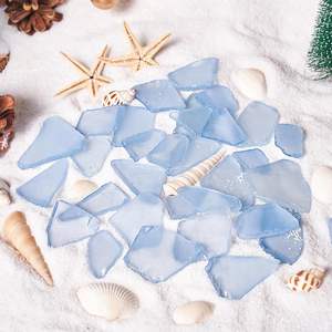 16oz fait à la main givré plat écrasé Seaglass Original océan scories mer verre pour artisanat Vase remplissage plage mariage décor - Product Image 2