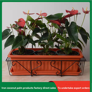Étagère à plantes rectangulaire moderne et écologique en fer forgé <span class=keywords><strong>pour</strong></span> pots <span class=keywords><strong>de</strong></span> fleurs, panier suspendu <span class=keywords><strong>pour</strong></span> balcon, étagère <span class=keywords><strong>pour</strong></span> hôtel - Product Image 5