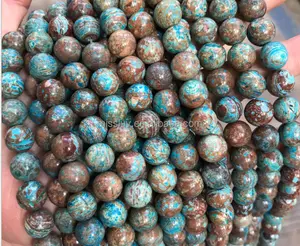 Độc Đáo Tự Nhiên Đá Mùa Thu Jasper Cổ Điển Màu Xanh Đá Quý Loose Beads Đối Với Trang Sức Làm Màu Xanh Jasper Đá Bán Quý