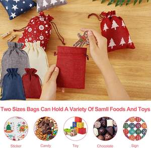 Exquisito 24 Set Calendario de Adviento de Navidad Bolsa de tela Joy de temporada para todos - Product Image 6