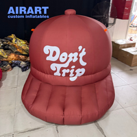 Chapeau gonflable de 1.2m de haut avec logo personnalisé pour la décoration de magasin d'affaires
