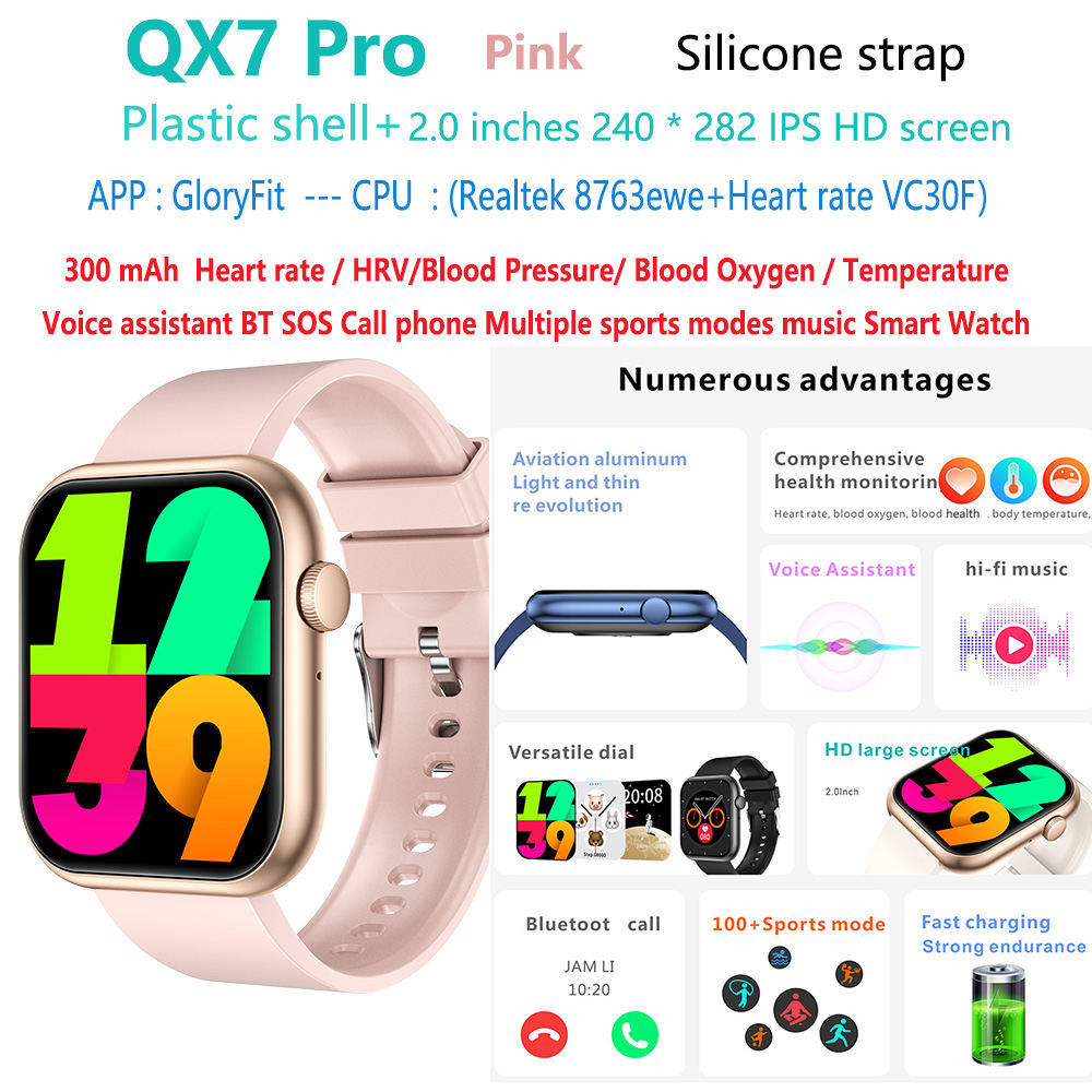 QX7-pro-phone-smartwatch-smart-watch-QX7 rose-
