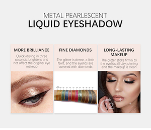 อายแชโดว์กลิตเตอร์เหลวคุณภาพสูงจากธรรมชาติด้วยสูตรแร่ธาตุผิวกระจ่างใสสำหรับแต่งตา - Product Image 4