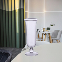 Vente en gros de gobelets à vin modernes en polycarbonate acrylique transparent incassable de 16 oz, nouveau style, pour la maison et la restauration