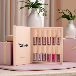 Juego de lápices de labios de 12 colores, lápiz labial líquido mate de terciopelo, resistente al agua, personalización sin crueldad - Product Image 1