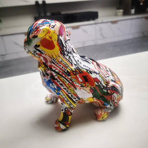 Prezzo di fabbrica a buon mercato POP in fibra di vetro abbagliante <span class=keywords><strong>resina</strong></span> colorata scultura graffiti <span class=keywords><strong>palloncino</strong></span> <span class=keywords><strong>cane</strong></span> - Product Image 6