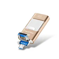 OTG Ponsel 3 Dalam 1 USB 3.0 Flash Memori Stik Jempol Drive untuk iPhone Ponsel Pintar Tablet Notebook