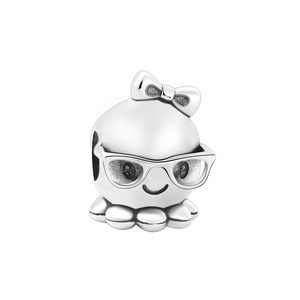 925 Bạc Rhodium Mạ Rubik Của Cube Hạt Rải Rác Dễ Thương Tự Làm Vòng Đeo Tay Phụ Kiện Và Phim Hoạt Hình Hạt - Product Image 2