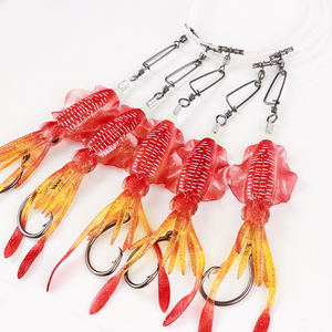 Deep Drop High Carbon Steel Deep Sea Squid Lure Fishing Rig with Tuna Hook 16/0 for Snapper &amp; <strong>Bass</strong> - Product Image 1