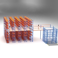 Étagère de mezzanine industrielle en acier robuste à 2 niveaux, finition thermolaquée, design réglable, dimensions personnalisables - Multi-niveaux