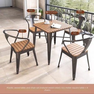 Muebles de Comedor para Exteriores Fáciles de Limpiar, Silla con Brazos para Todo Clima, Mesa y Sillas Cuadradas para Reuniones Familiares en el Patio - Product Image 4