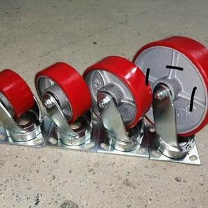 Rodízio de Poliuretano com Núcleo de Ferro e Rolamento Duplo de Esferas 6x2 para Serviço Pesado - Direto da Fábrica - Product Image 6