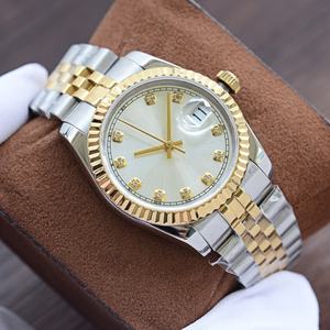 Reloj mecánico automático de lujo con bisel de diamantes y cristal de zafiro de alta calidad para hombre y mujer, esfera de 31 mm - Product Image 1