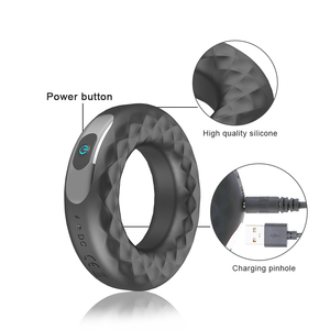 Anillo vibrador para pene para retrasar la eyaculación masculina con potencia, juguete sexual para adultos. - Product Image 3