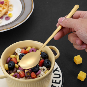 Nuova Set 6 Stainless Steel Spoon Gift <b>Box</b> 6 Pcs Gold Silver New Youth Spoon <b>Dessert</b> Tableware - Product Image 4