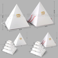 Boîte Pyramide Personnalisée à Emporter avec Logo pour Gâteaux, Desserts, Plats Traiteur – Boîte Alimentaire en Carton en Forme de Pyramide à Partager