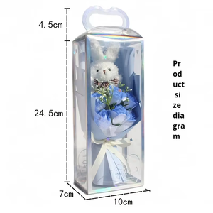 Vente en gros de fleurs en plastique exquises pour bouquets de roses, fleurs de savon, décorations en relief pour le Festival Qixi, la Saint-Valentin et la Fête des Pères - Product Image 4