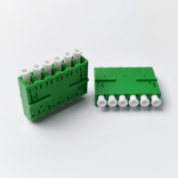 High Performance SM LC/APC Six-flange Fiber Optic Adapter