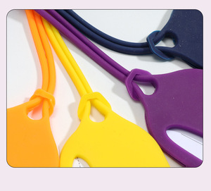 Étiquette de bagage en silicone colorée personnalisée, porte-étiquettes souple pour valise avec porte-carte d'identité et étiquette d'adresse, étiquette de bagage tendance - Product Image 3