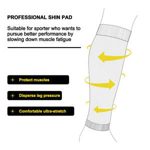 OEMカスタムスクランチフットボールレッグスリーブ（メンズ用）デザイナーロゴサッカーソックススリーブ脚プロテクターふくらはぎコンプレッションスリーブ（メンズ用） - Product Image 2