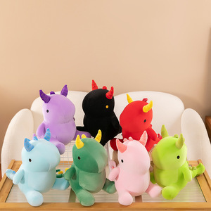 Nouvelle peluche <span class=keywords><strong>dinosaure</strong></span> multicolore avec cœurs, animaux en peluche, cadeau de la Saint-Valentin ou d'anniversaire pour meilleur ami - Product Image 2