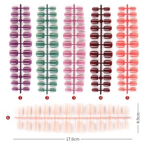 24 piezas reutilizables estilo de <span class=keywords><strong>moda</strong></span> puntas de <span class=keywords><strong>uñas</strong></span> acrílicas Color sólido decorado Sexy <span class=keywords><strong>uñas</strong></span> postizas belleza diaria herramientas de arte de <span class=keywords><strong>uñas</strong></span> - Product Image 4