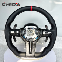 Volant sport en cuir et fibre de carbone personnalisé, adapté aux BMW F30 F10 F15 F36 F01 F20 F22 F25 F31 F32 E70 E71 E90 E91 E92