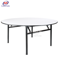 Table pliante ronde, tables pliantes pour banquet, usine, 8 pieds, bois, 10 personnes, table rectangulaire, meubles de maison, fer, événements, hôtel, PVC