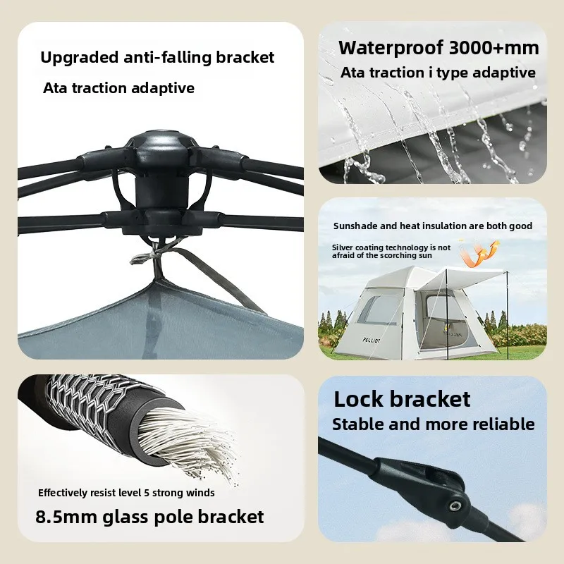 Pelliot Fully Automatic Silver-Coated Tent Portable Square Multi