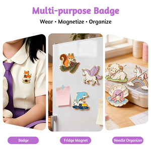 Aiguilleur magnétique Kawaii en forme d'animal, épingle en émail Kawaii pour le point de croix, accessoire de couture, aimant puissant pour éviter la perte d'aiguilles - Product Image 5