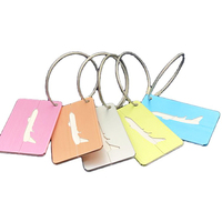 Étiquette de bagage de voyage personnalisée, porte-étiquette en aluminium anodisé vierge, étiquette de nom, étiquette d'identification, étiquette de bagage en métal personnalisée avec logo