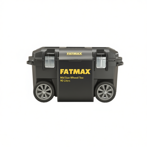 FATMAX Mid Size Plastic Waterproof Wheeled <b>Tool</b> <b>Box</b> 90 Liters with Wheels and Lid Storage - Product Image 2