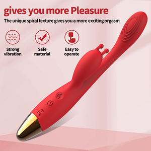 Fabrika Toptan Satış 180 ° Esnek Klitoris Stimülasyonu 10 Frekanslı Güçlü G Noktası IPX6 Su Geçirmez Tavşan Vibratör - Product Image 5